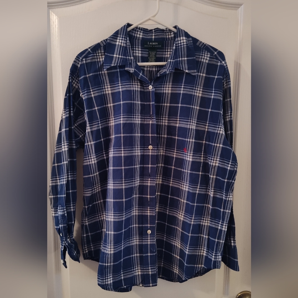 Ralph Lauren blue plaid shirt